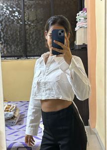 PRICE DROP 🔻 Westside Cropped White Shirt