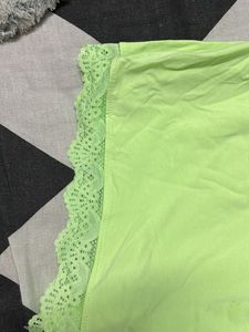 Neon Green Lace Trim Tank pant
