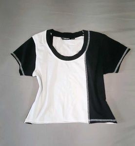 Color Block Crop Top