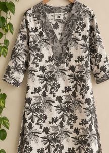 Stylish Floral Print Kurta