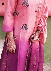 Ombre Die Kurta Wit Dupata