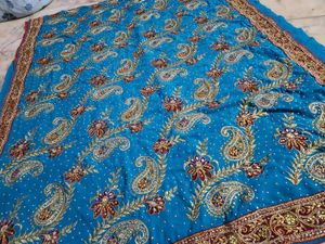 Blue 💙 party wear saree with blouse