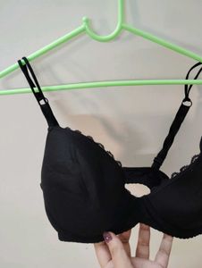 Classic Black Lace Trim Bra