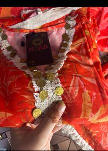 Vibrant Floral Kurta Set with Embellishments