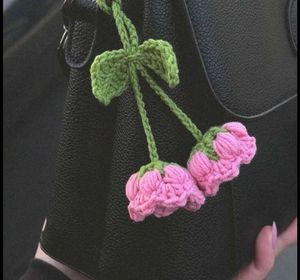 Handmade Crochet Flower Bag Charm