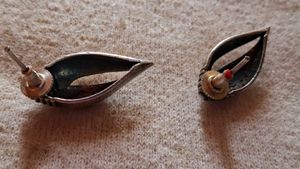 Jaipuri Matte Finish Sliver Earning