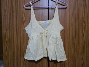 Cute Yellow Baby Doll Top