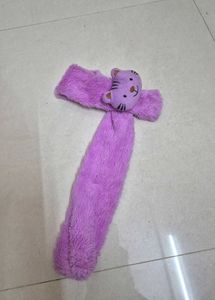 Cute Purple Kitten Plush Scarf