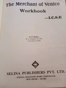 Merchant Of Venice Workbook
