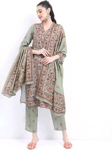 Ethnic Motifs Printed Regular Kurta With Trousers