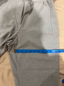 Zara - Gray Cropped Casual Pants