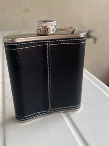 Stainless Steel Leather Finish Hip Flask