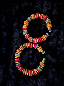 Colorful Boho wooden bangles