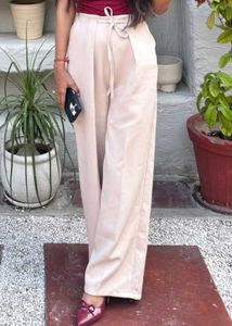 Chic Beige Palazzo Pants
