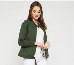 Stylish Green Bomber Jacket