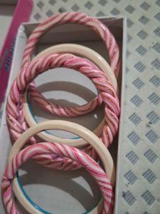 Set of Pink & Cream Bracelets