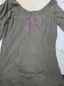 DIESEL Stylish Grey Long Sleeve Top
