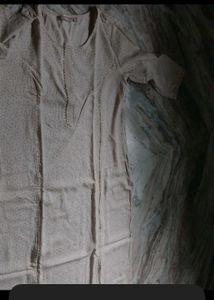 Elegant Beige Printed Kurti