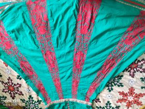 Green Embroidered anarkali kurti