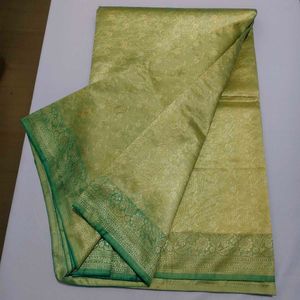 Elegant Green Banarasi Silk Saree