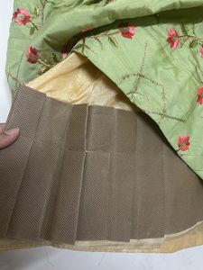 New Green Color Lahnga Choli &amp; Pink D