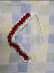 Handmade Crochet Strawberry Headband