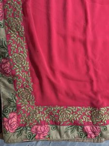 Nice Farewell Look Saree With Blouse