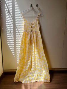 Yellow Floral Maxi Sundress