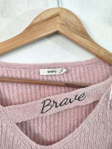 Pink Fine Knitted Sweater ( Women)