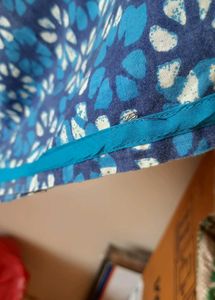 Indigo colorAunthetic batik work kurti