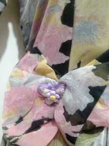 Floral Print V-Neck Midi Dress