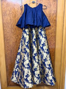 Beautiful Blue &amp; Gold Gown