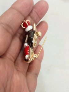 Cute labubu Brooch with Crown