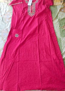 Beautiful Pink Embroidered Kurta