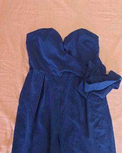 Royal Blue Strapless Jumpsuit