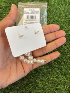 Elegant Pearl Hoop Earrings