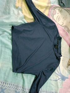 Dark Blue Long Sleeve Top