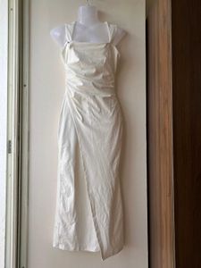 Elegant White Bodycon Midi Dress