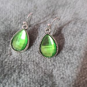Silver Replica crystal earrings