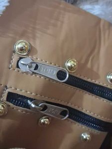 Tan Lace-Up Ankle Boots