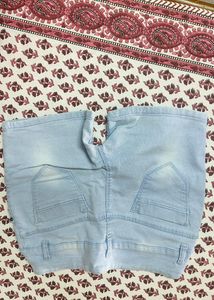 Light Blue Denim Shorts