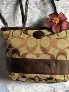 Vintage Coach Tote and Wallet Combo with Card