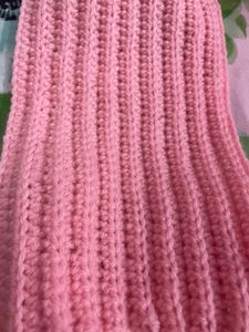 Chunky crochet Scarf with Pom Poms