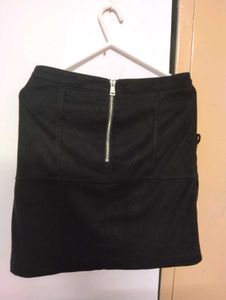 Chic Black Skirt with Detailed Accents