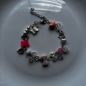 pink charm bracelet
