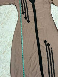 Elegant Abaya with Black Embellishments
