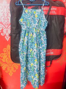 Blue &amp; Yellow Printed Sundress