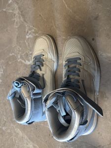 Women’s Zara White Blue High Trainers Sneakers