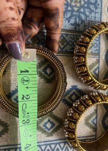 Golden Stone Bangle Set