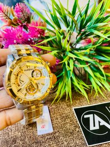 Gold &amp; Silver Tone Chronograph Watch